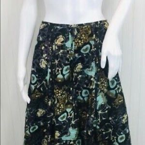J. Jill Women's Pleated A-Line Silk Blended Skirt